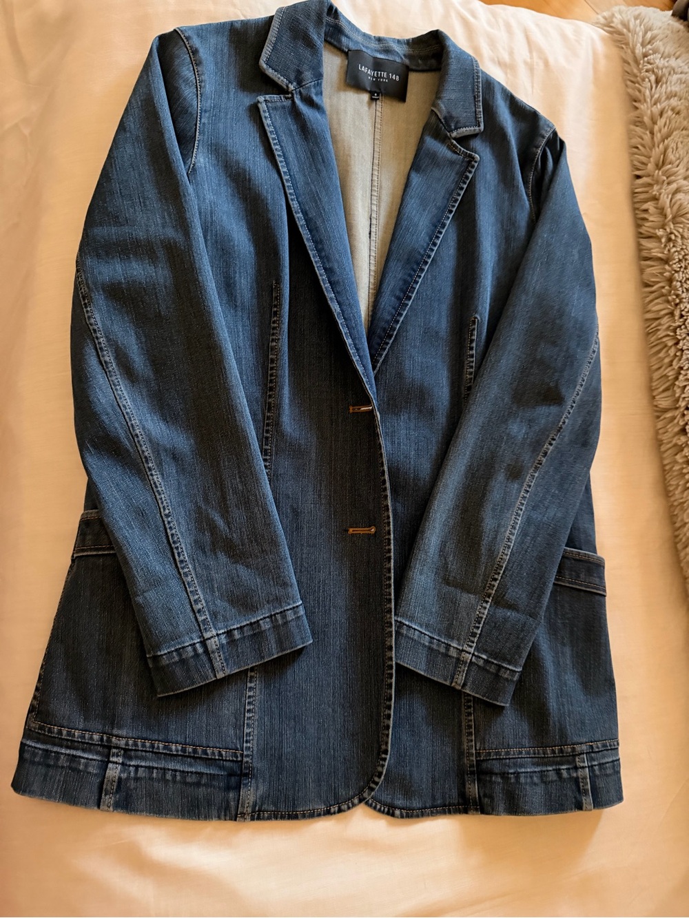 Lafayette 148 New York Denim Blazer - Picture 7 of 7